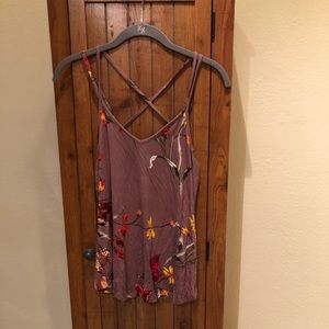 Papermoon, XS, Light purple with flowers tank top.